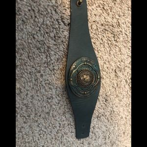 Faux leather bracelet. Never worn. Really neat!